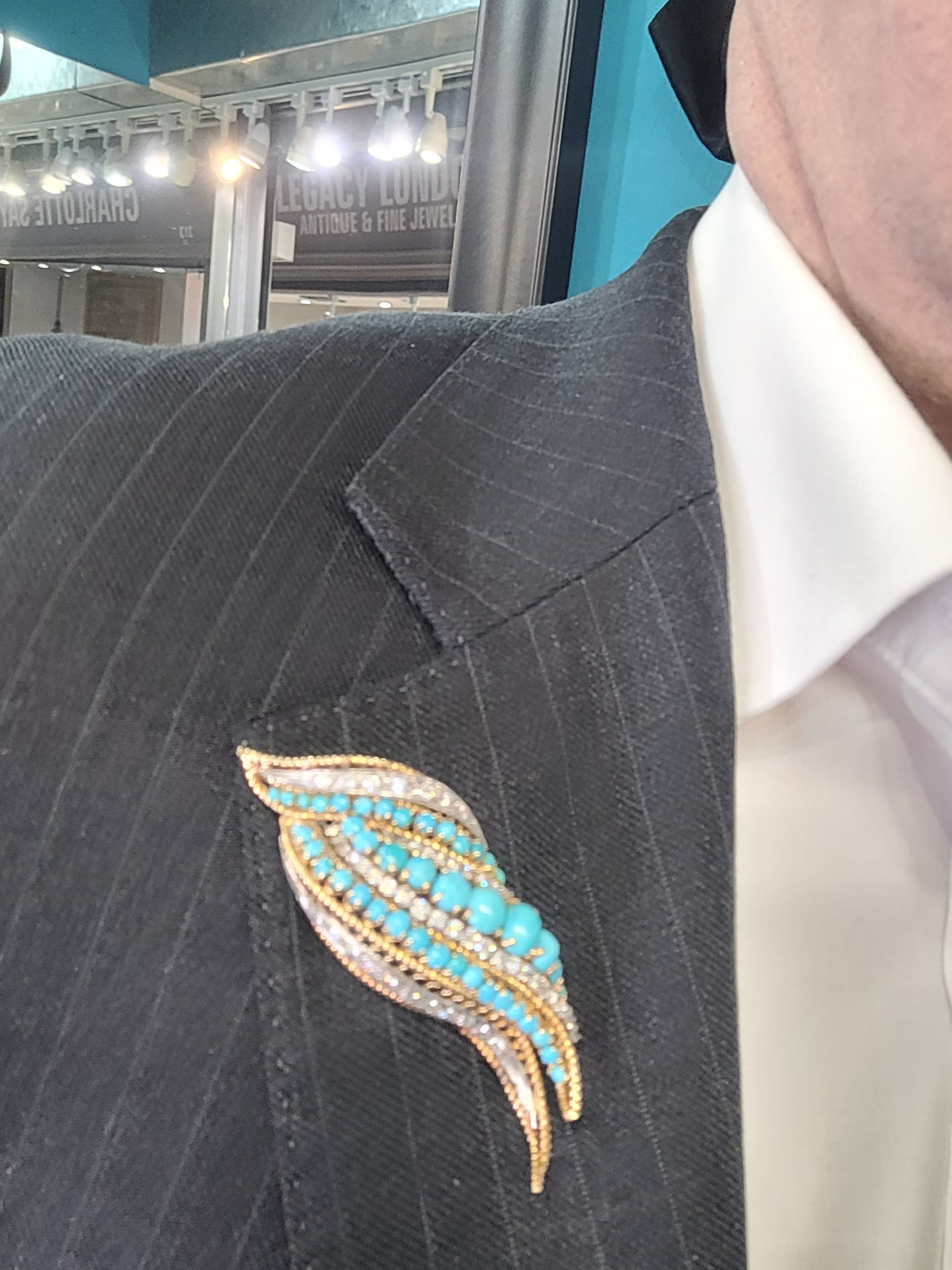 1960's turquoise and diamond Vintage clip
SKU: 7918
