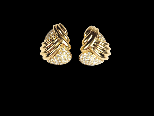 Vintage diamond 18ct yellow gold earrings
SKU: 8347