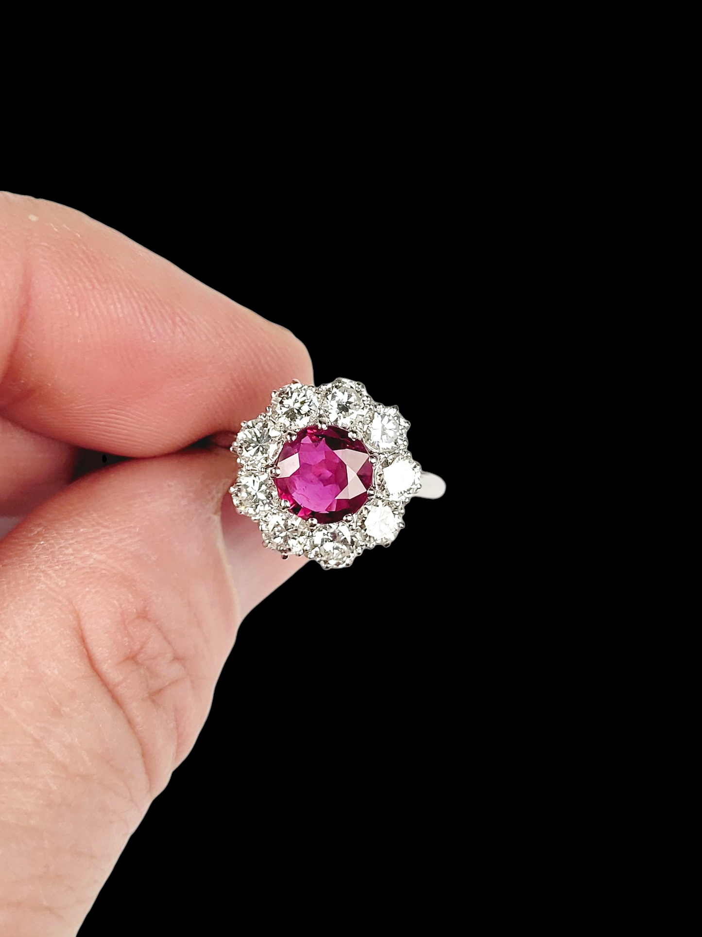 Ruby and diamond cluster ring
SKU: 8339