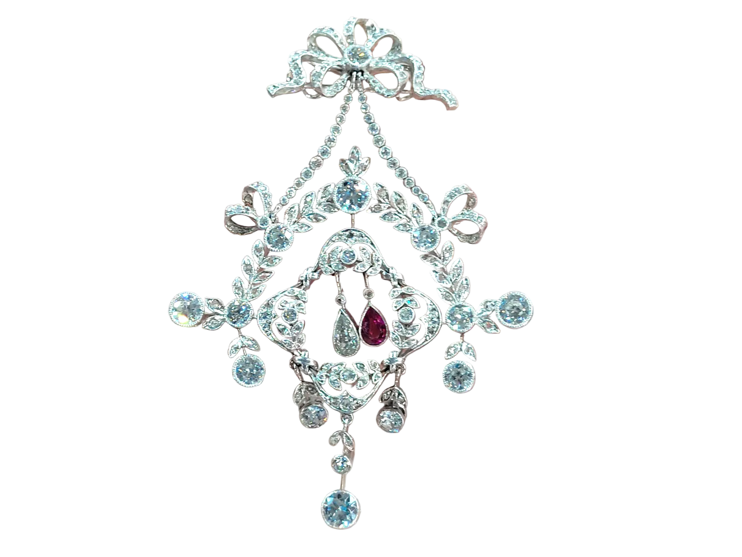Belle epoque ruby and diamond pendant/brooch
SKU: 8353