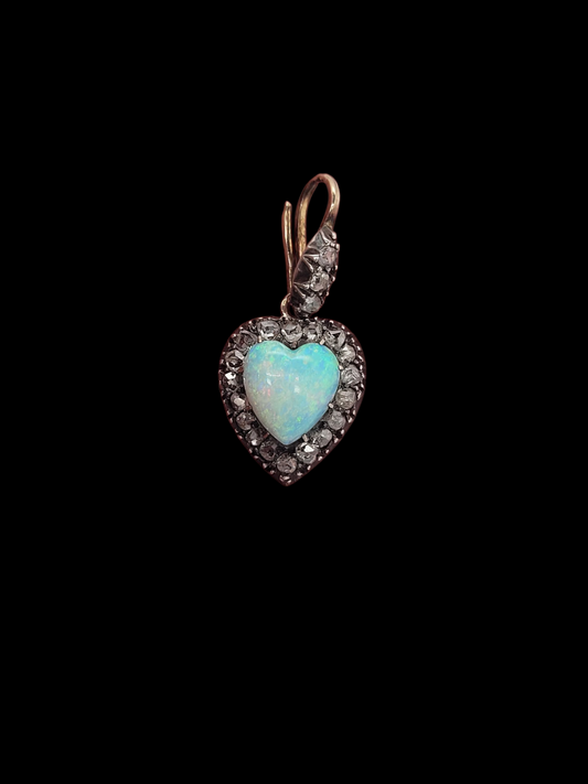 Antique opal and diamond heart pendant
SKU: 8359