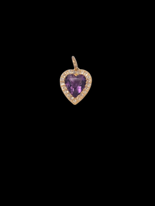 Antique amethyst and diamond heart pendant
SKU: 8369