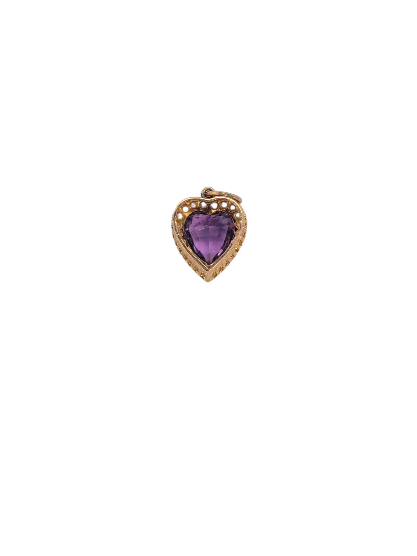 Antique amethyst and diamond heart pendant
SKU: 8369