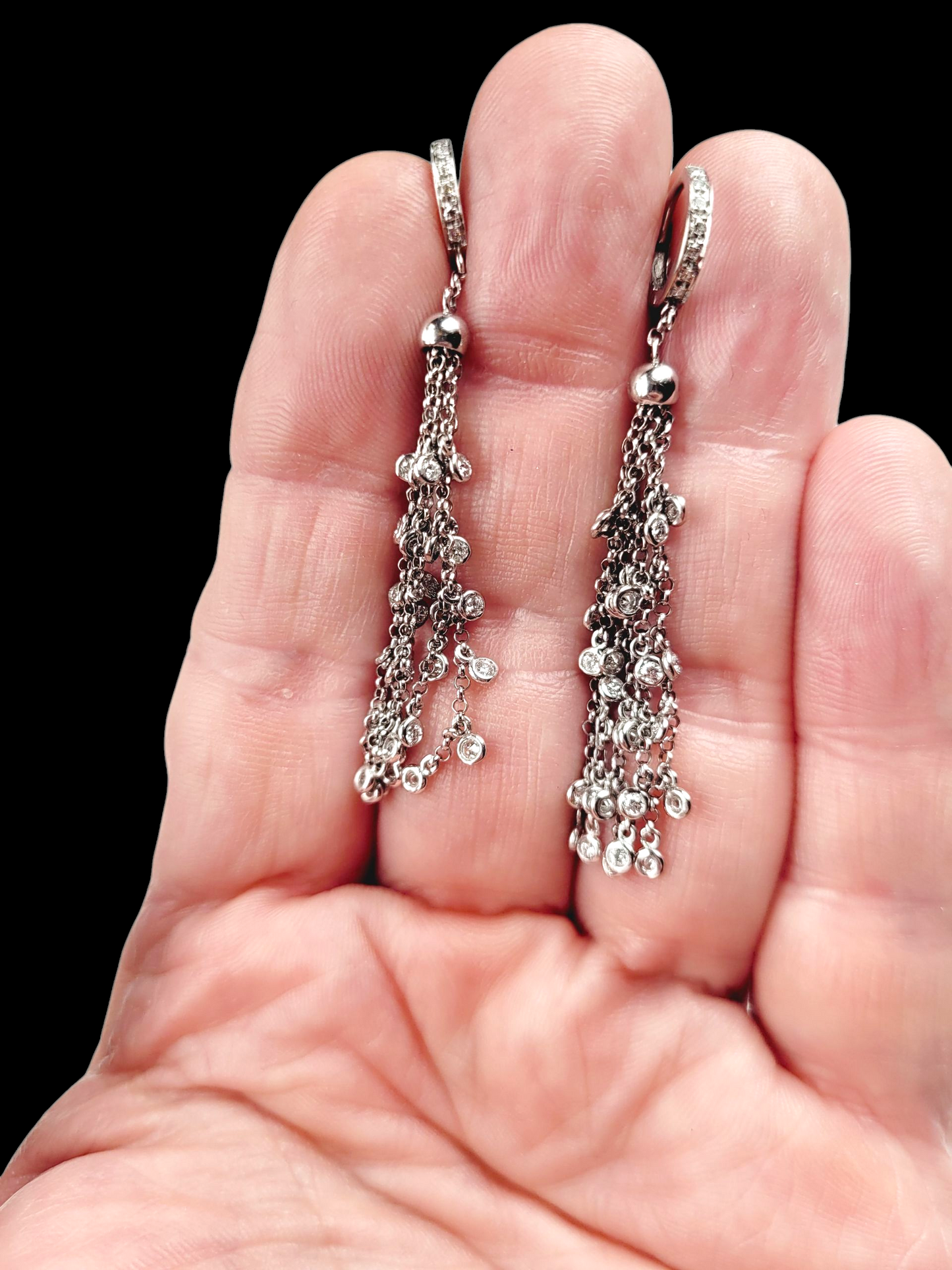Diamond tassel drop earrings
SKU: 8374