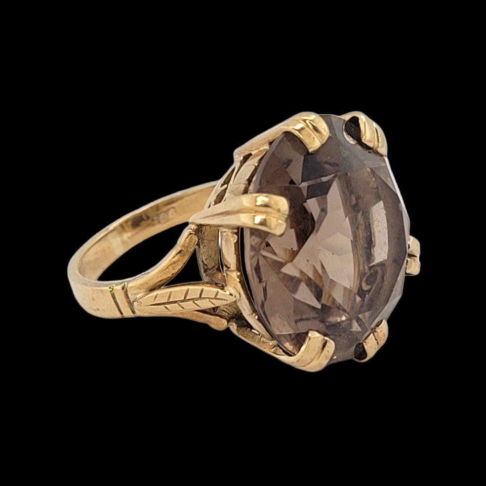 Smokey quartz dress ring