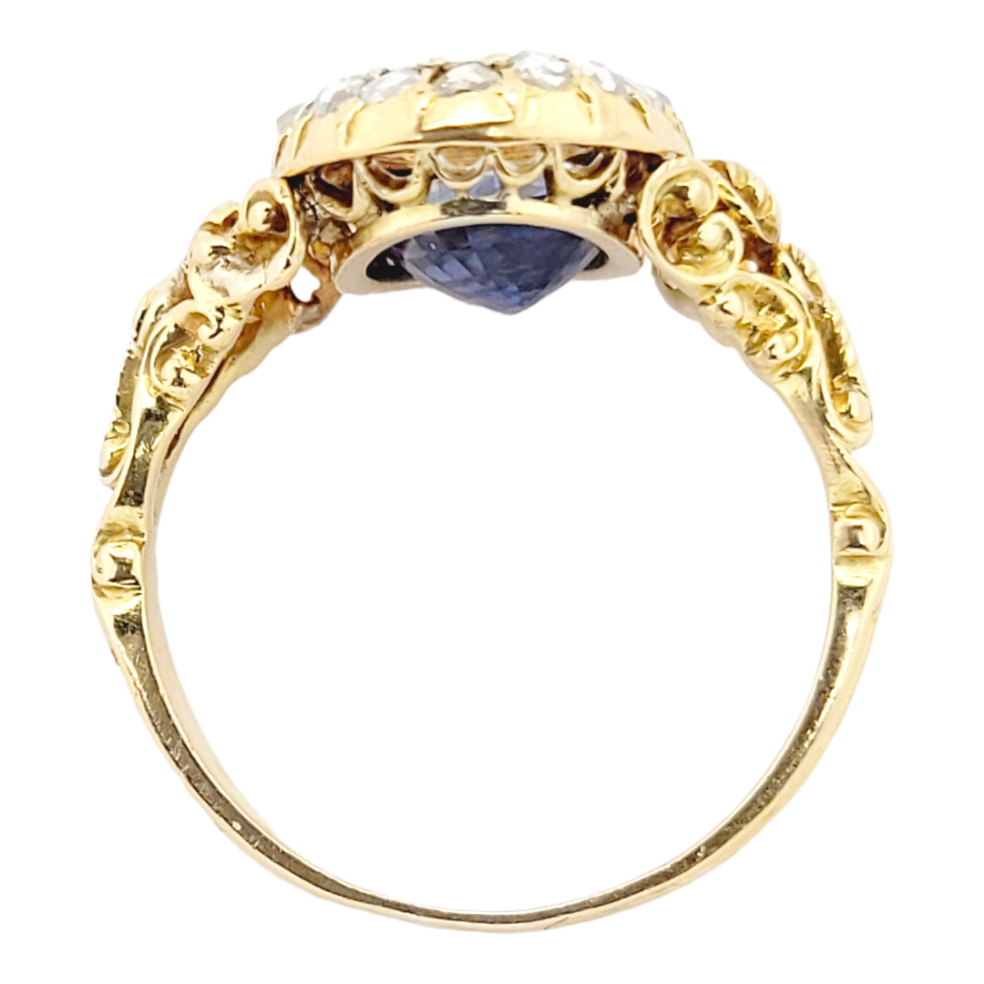 Rare Antique sapphire and diamond cluster engagement ring
SKU: 6545