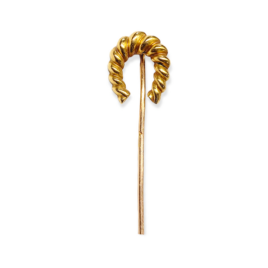 Lucky horse shoe stick pin