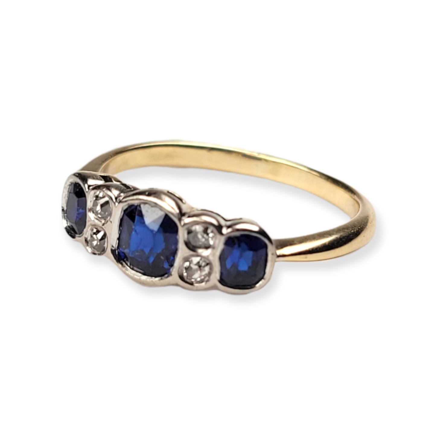 Antique sapphire and diamond ring