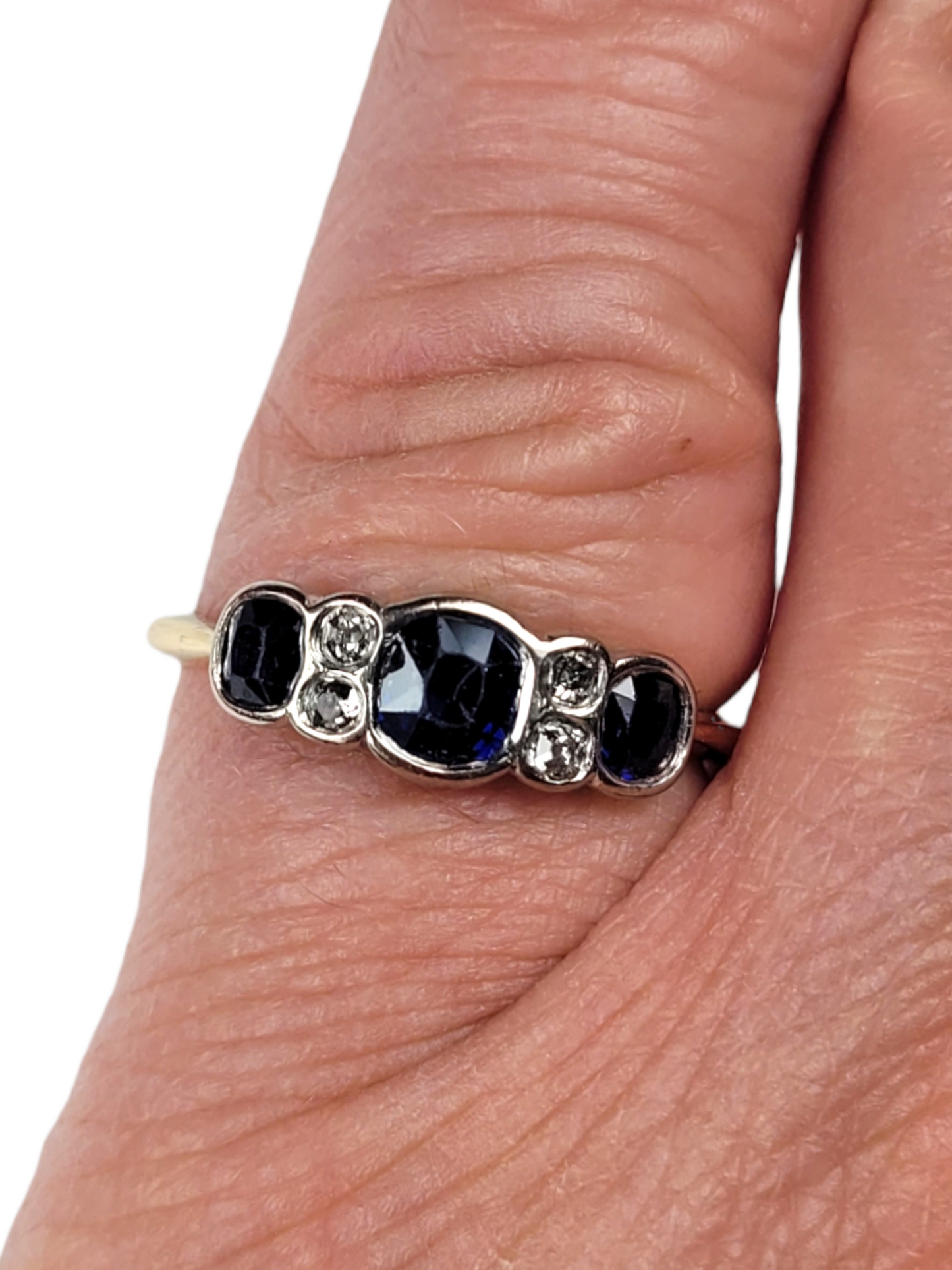 Antique sapphire and diamond ring