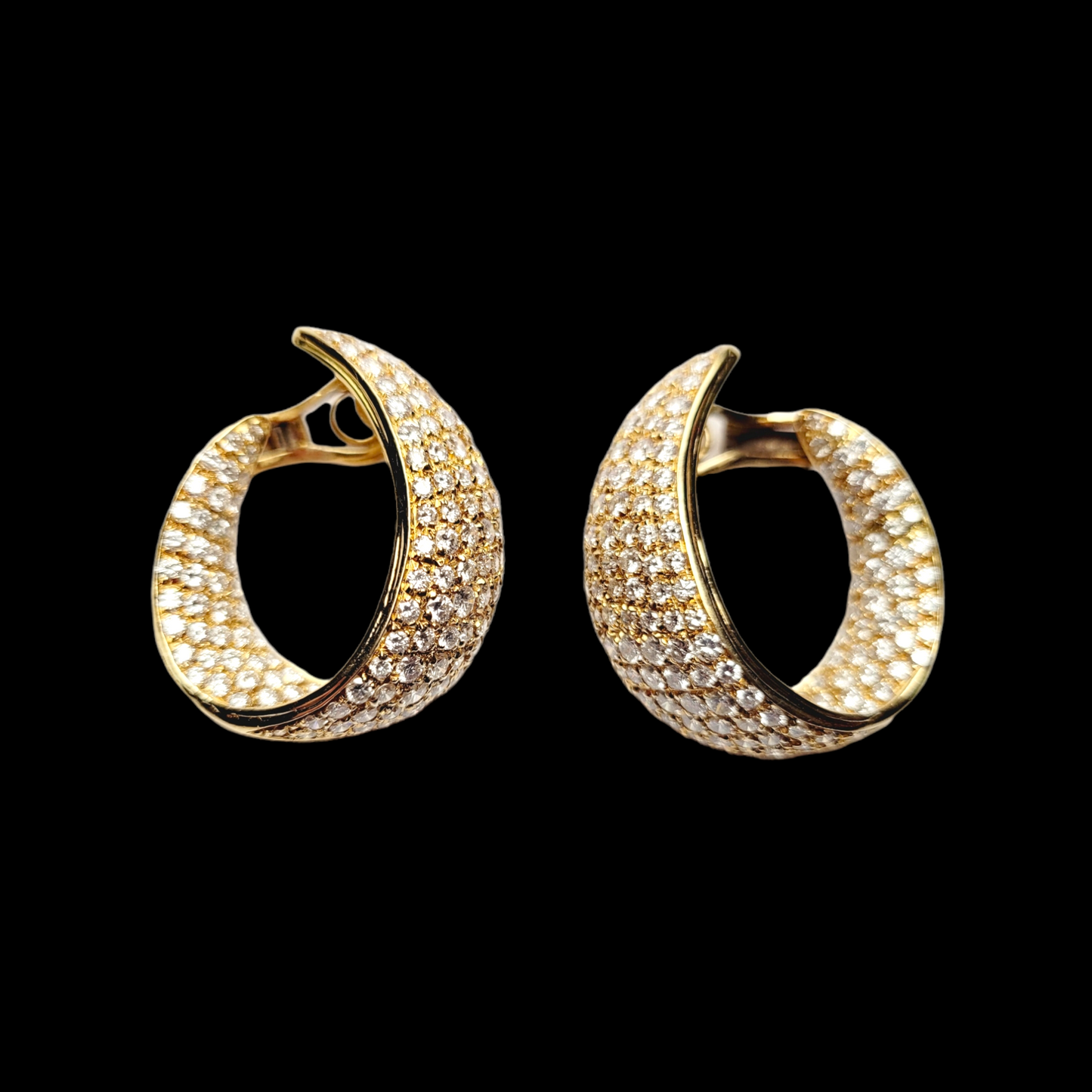 Super stylish diamond hoop earrings