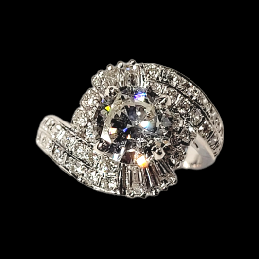 Diamond twist engagement ring Sku 5849