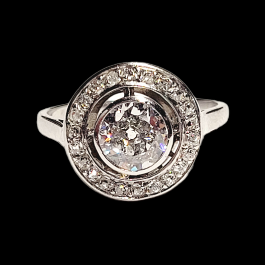 Art deco diamond engagement ring sku 5861
