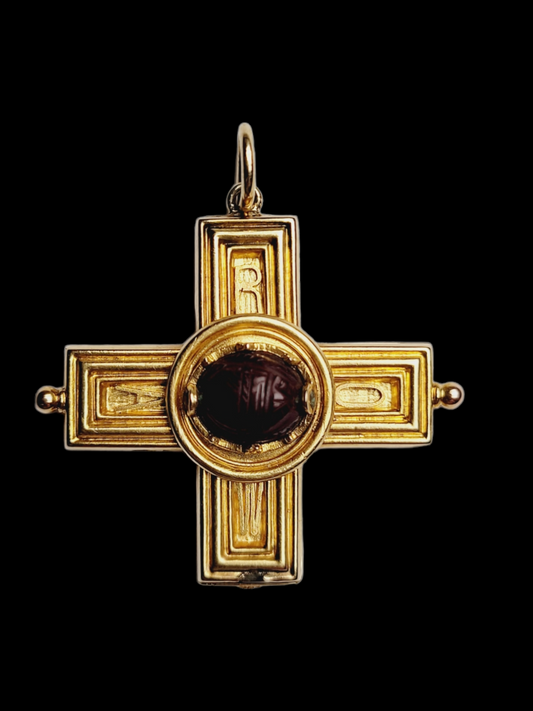 Antique Archaeological revival Roma pendant