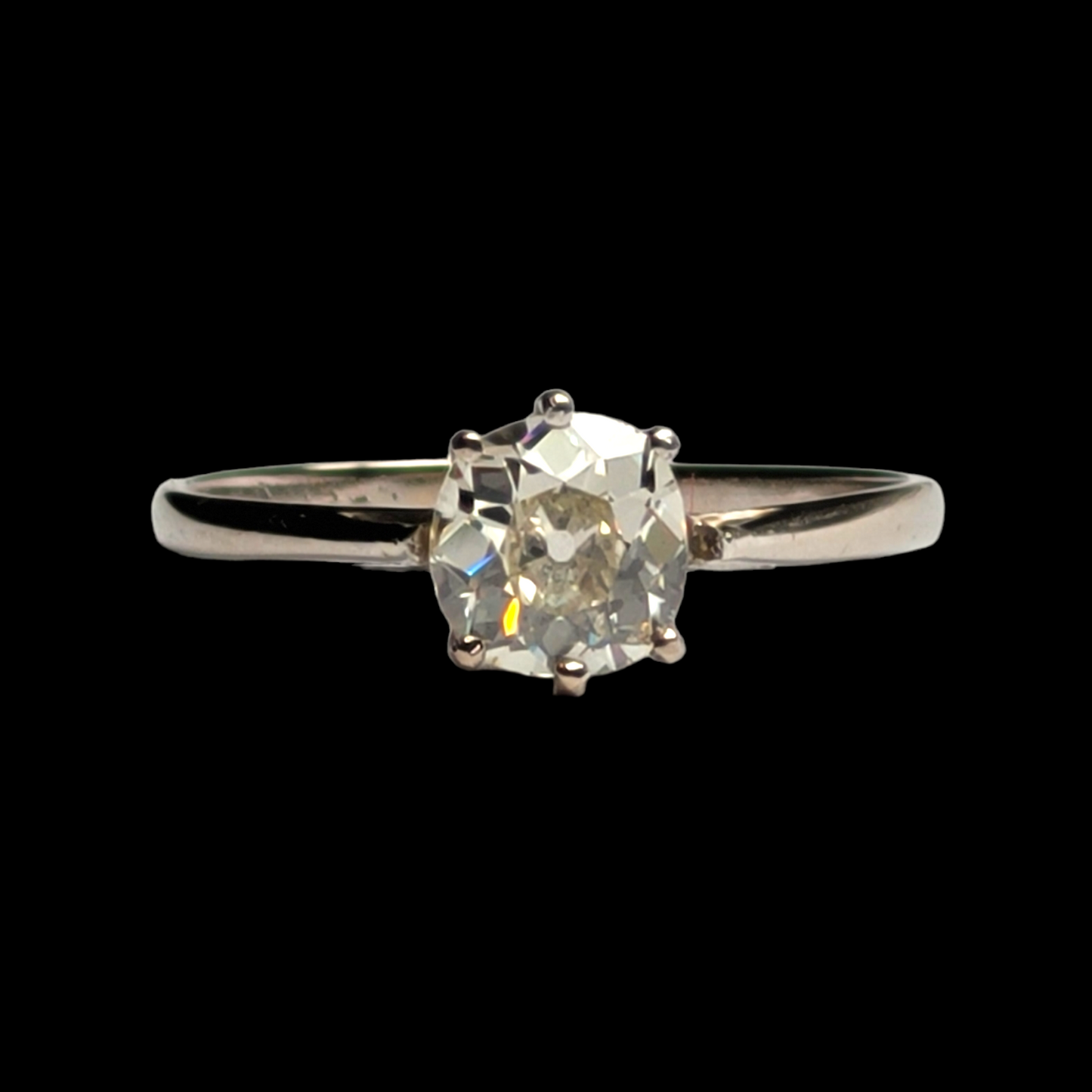 1.02 cushion cut diamond single stone engagement ring