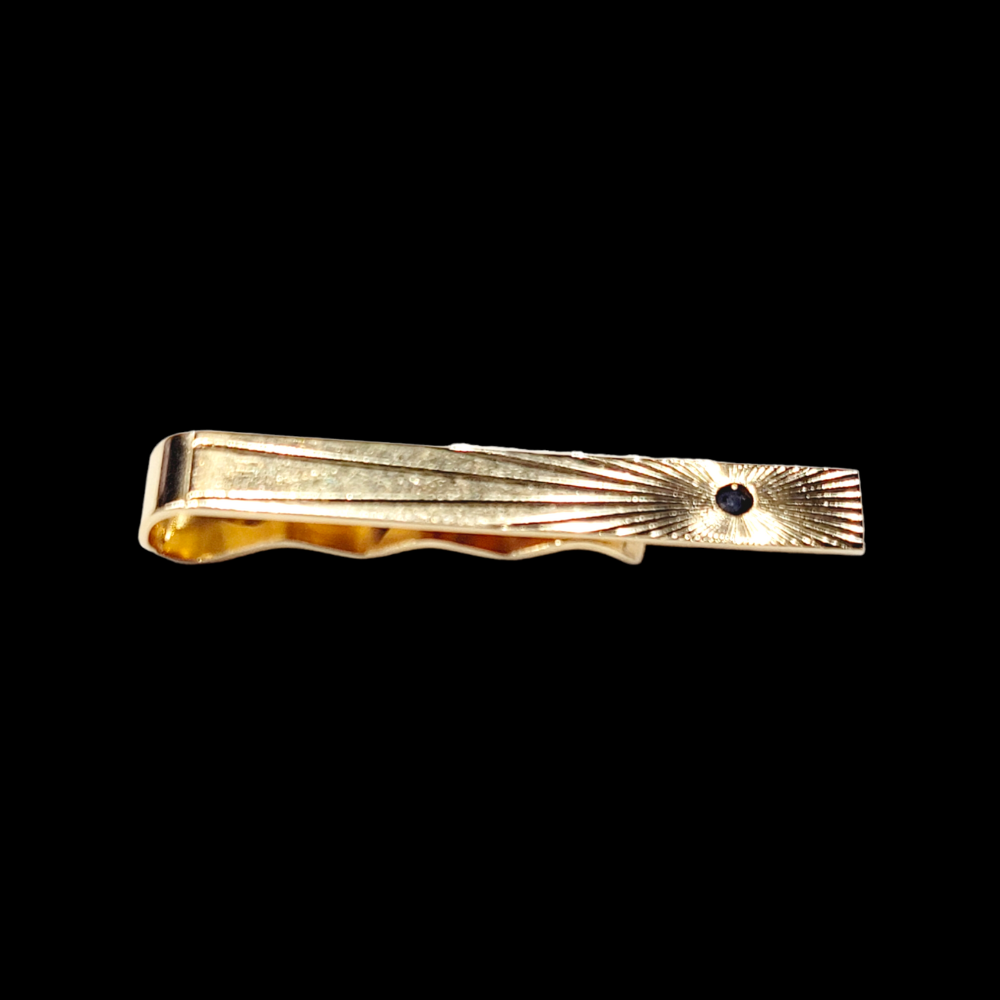 Sapphire 9ct gold tie slide