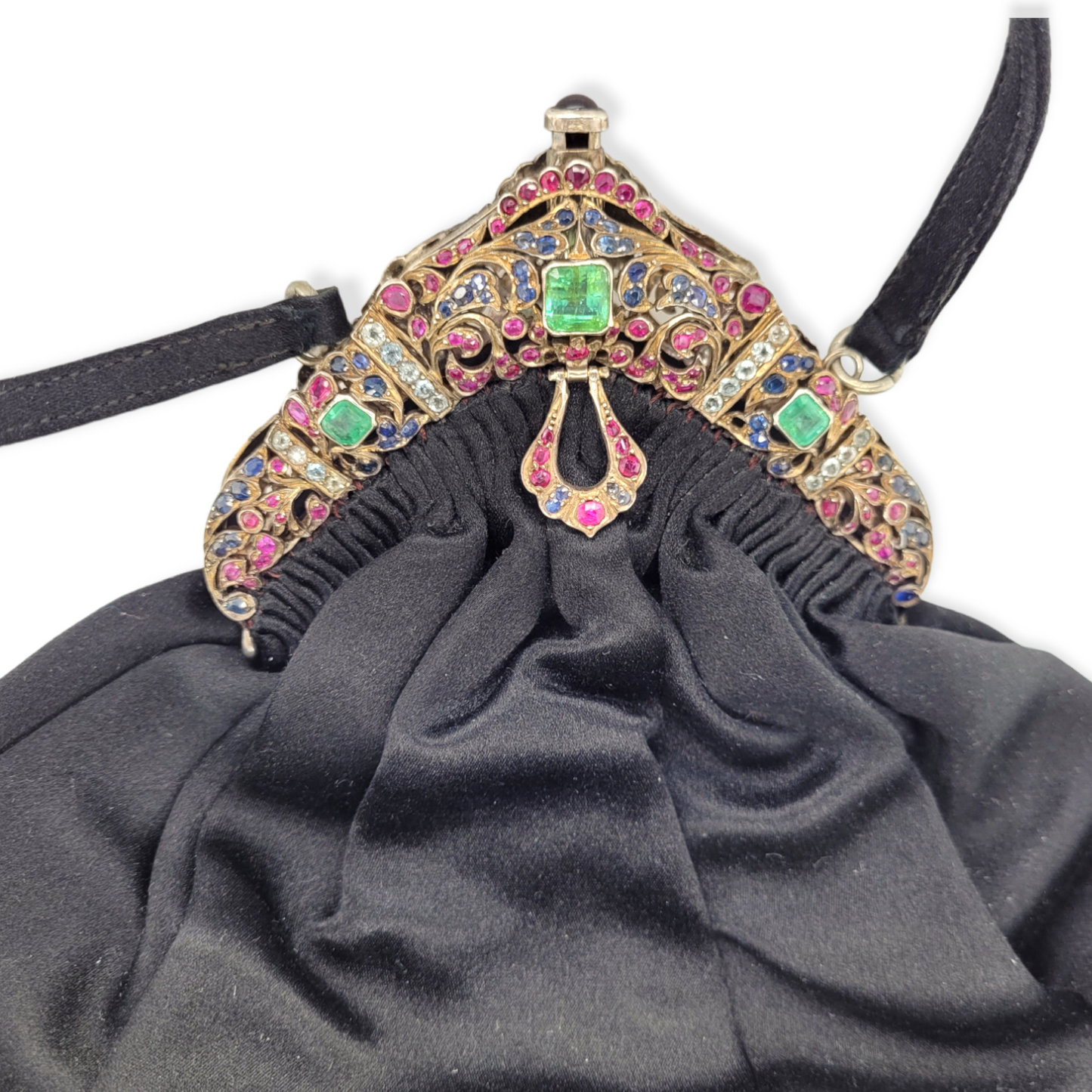Antique gems set handbag