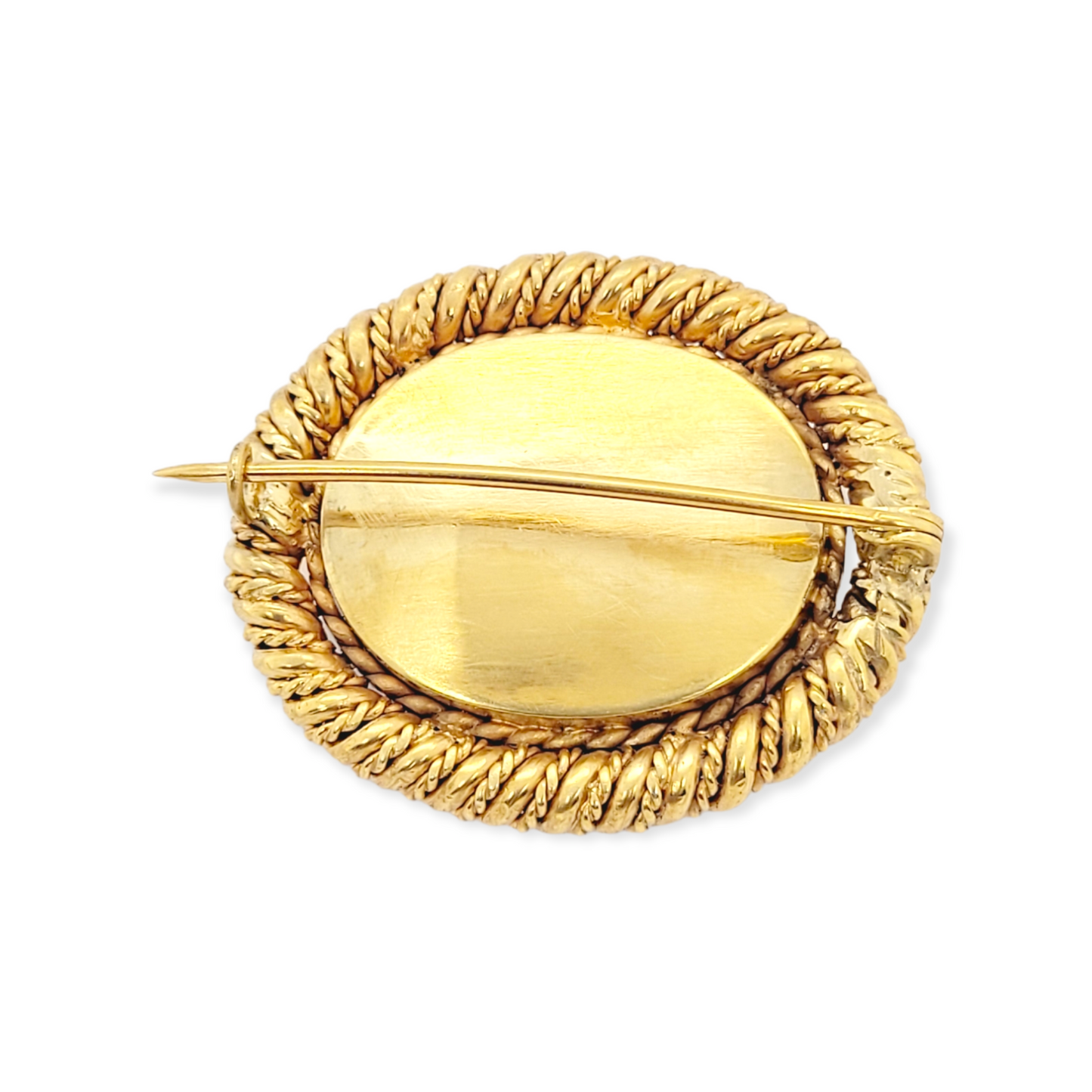 Antique Cabochon garnet brooch