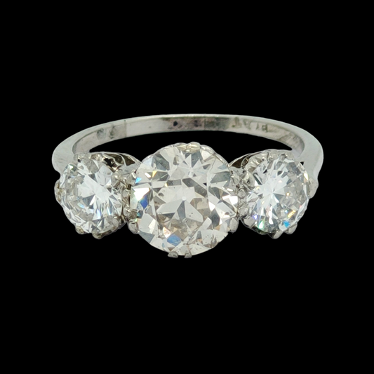 Antique diamond trilogy ring Sku 6199