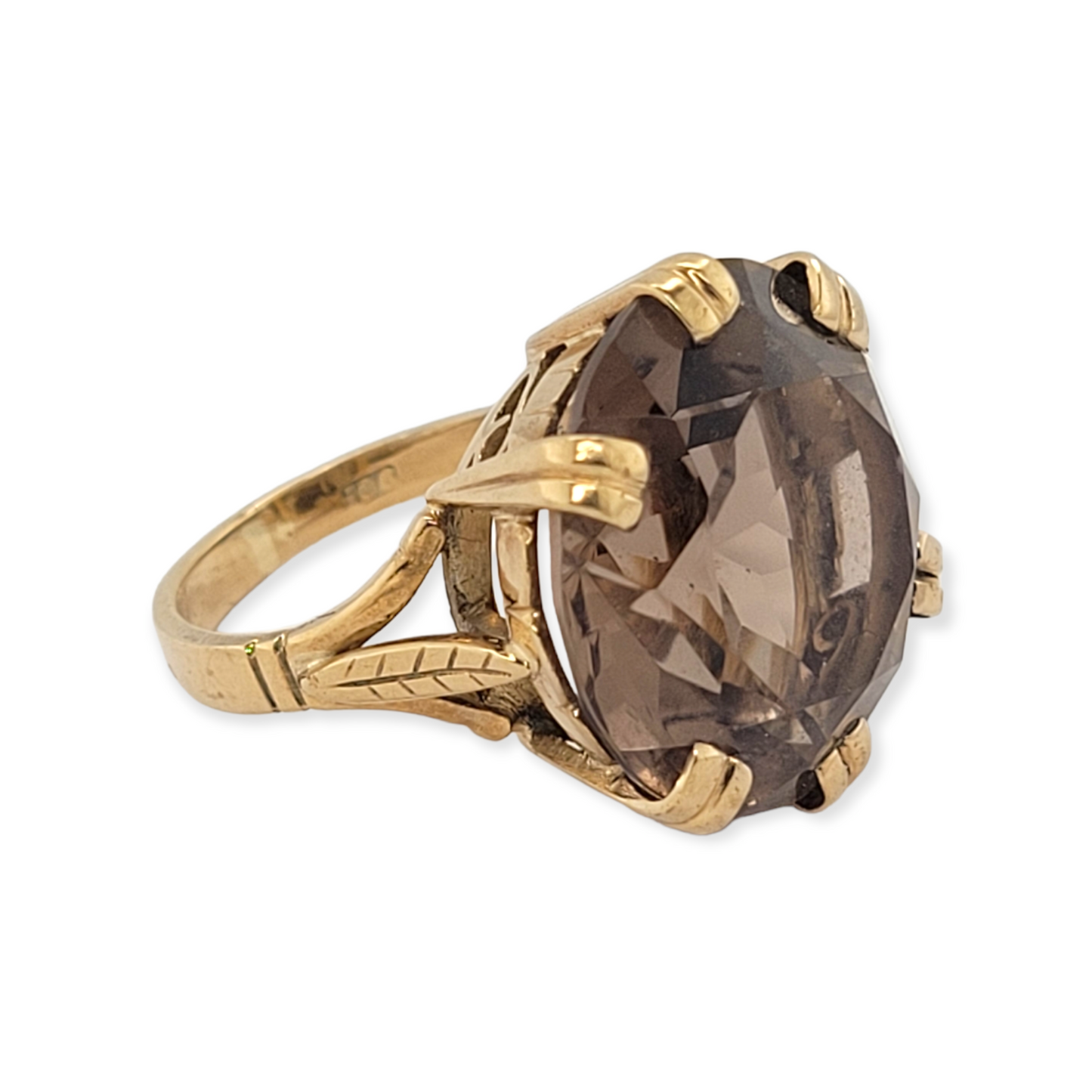 Smokey quartz dress ring