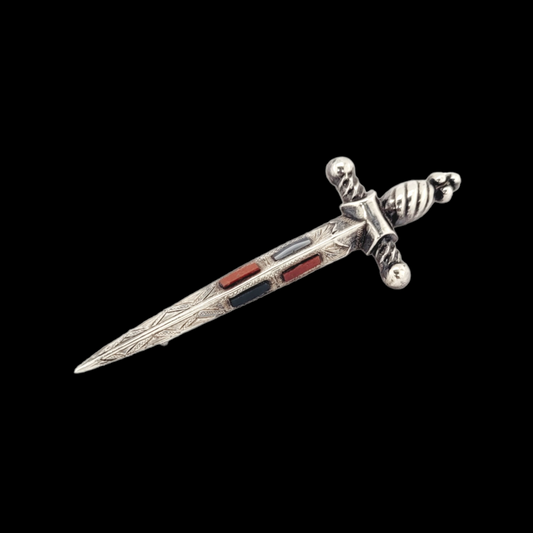 Victorian Scottish hardstone sword brooch SKU: 6223