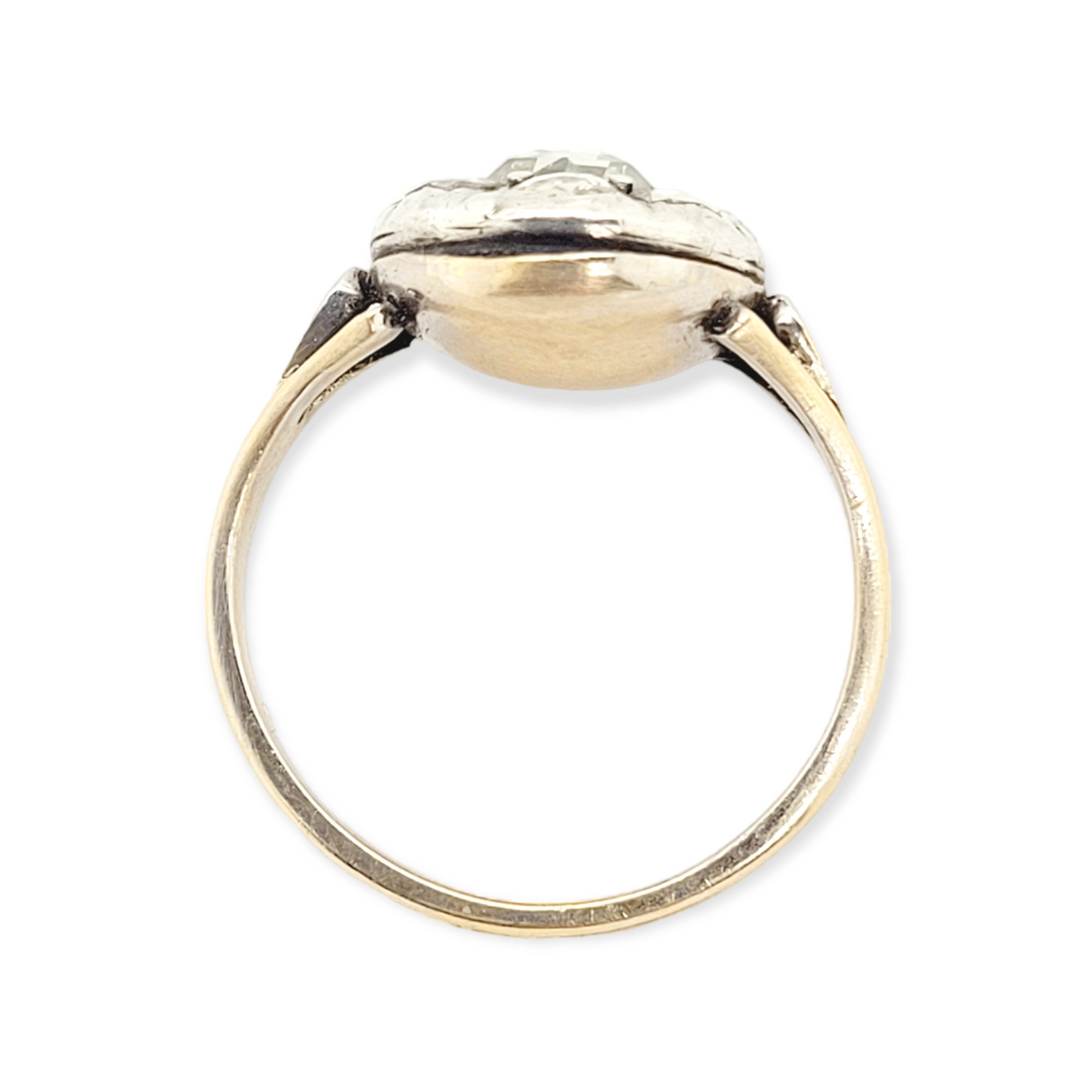 Georgian Rose cut diamond button cluster ring sku 6283