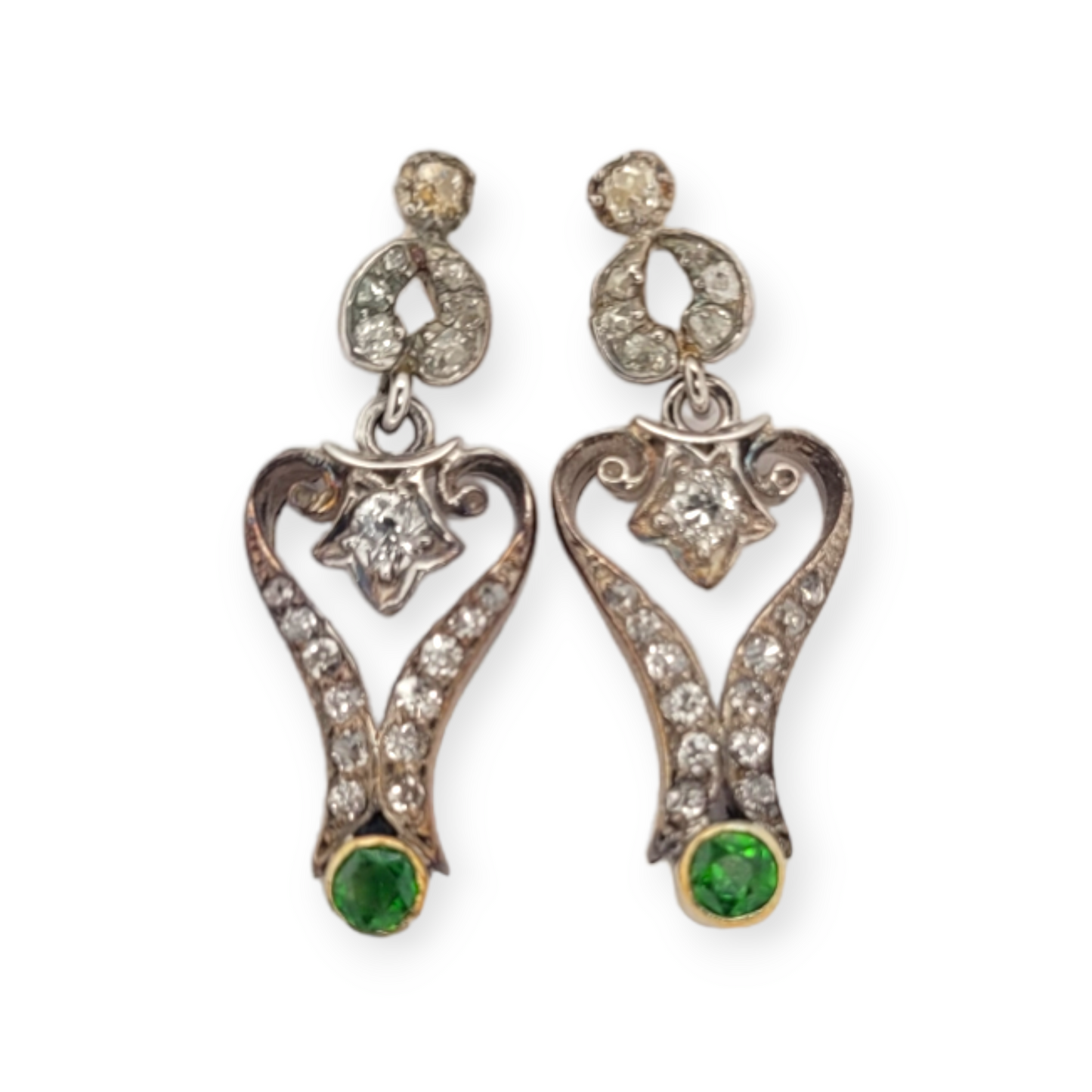 Art nouveau demantoid garnet and diamond earrings
SKU: 6328