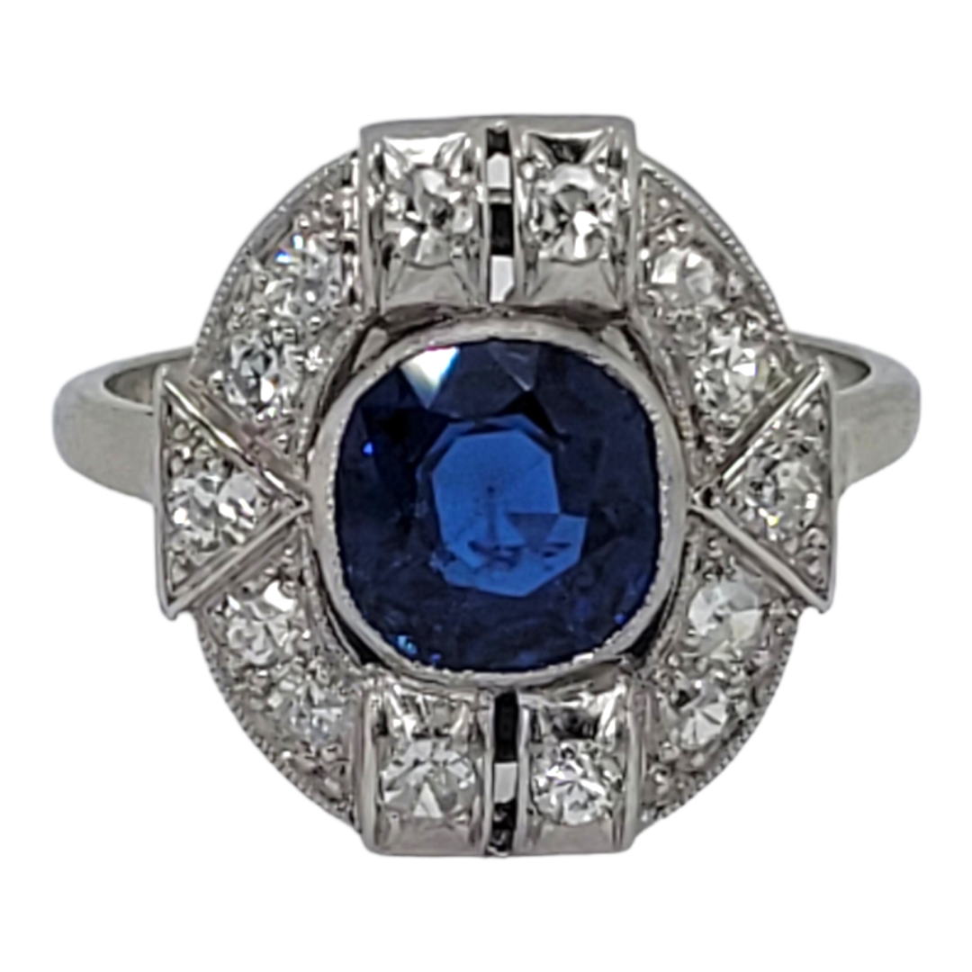Art Deco sapphire and diamond panel ring
SKU: 6440
