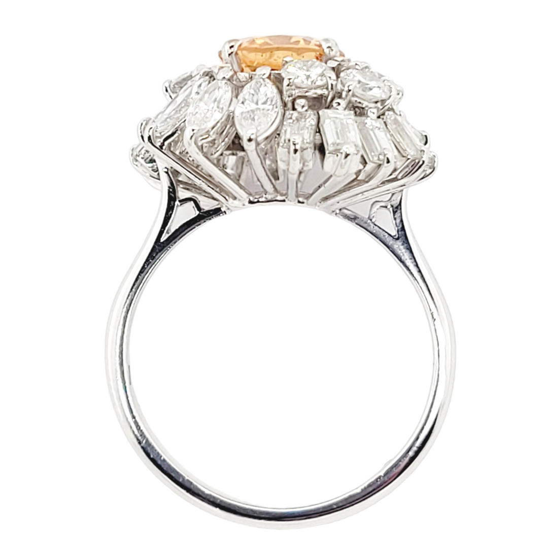 Stylish diamond baguette diamond and topaz cocktail ring
SKU: 6432