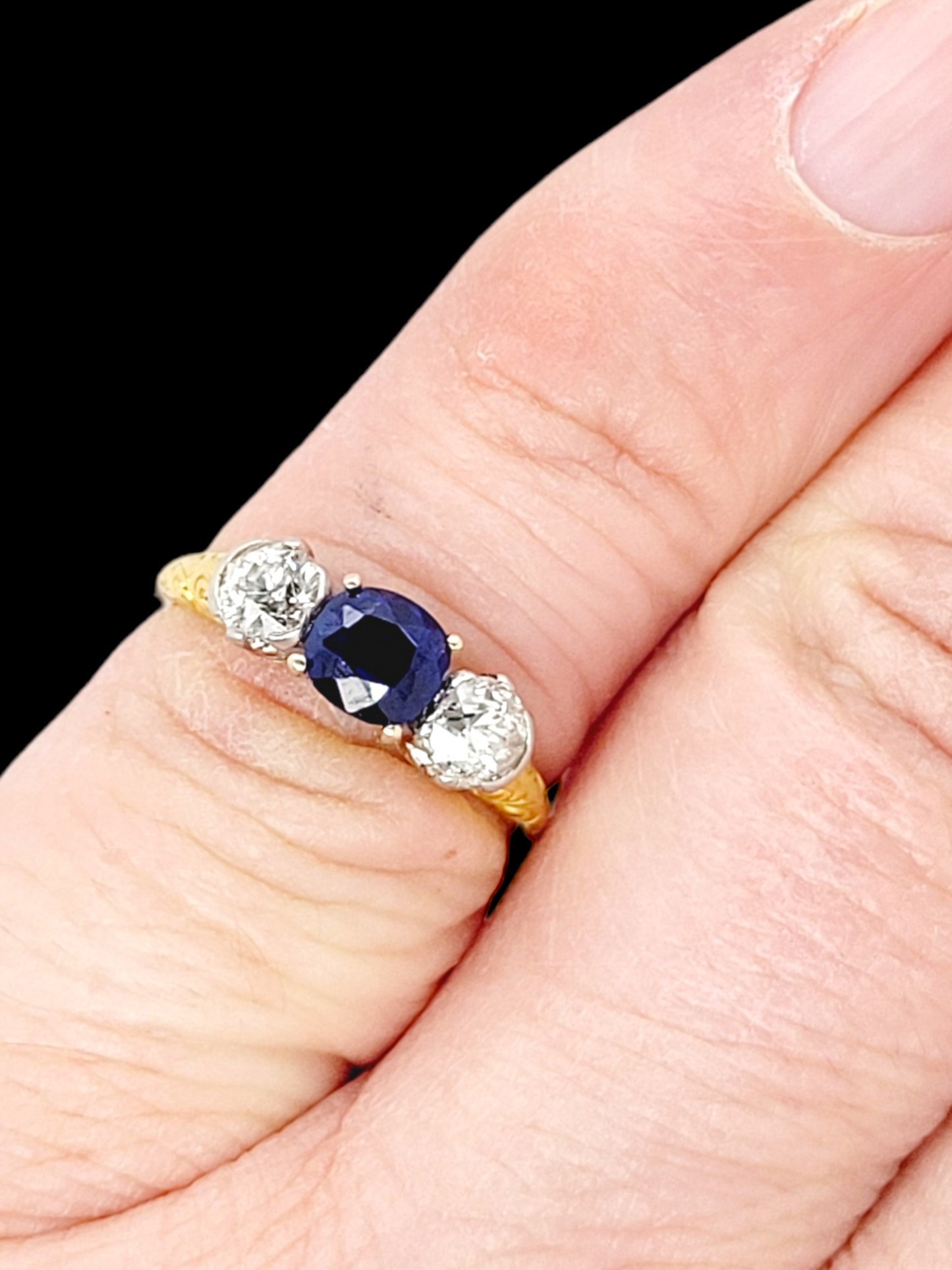 Antique sapphire and diamond engagement ring
SKU: 6456