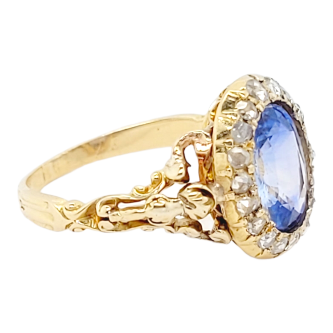 Rare Antique sapphire and diamond cluster engagement ring
SKU: 6545