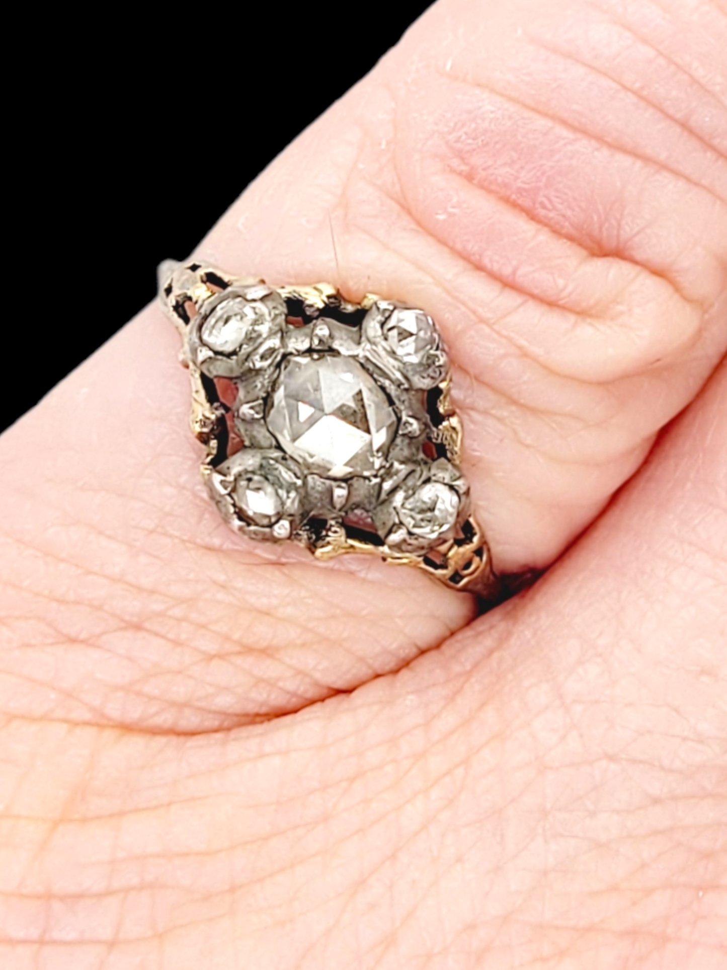 18th century rose diamond foiled ring
SKU: 6554