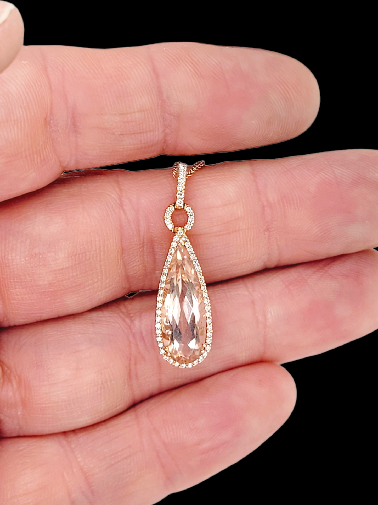 Modern imperial topaz and diamond pendant
SKU: 6553