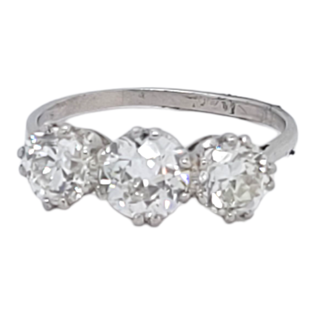 Trilogy old cut diamond engagement ring
SKU: 6579