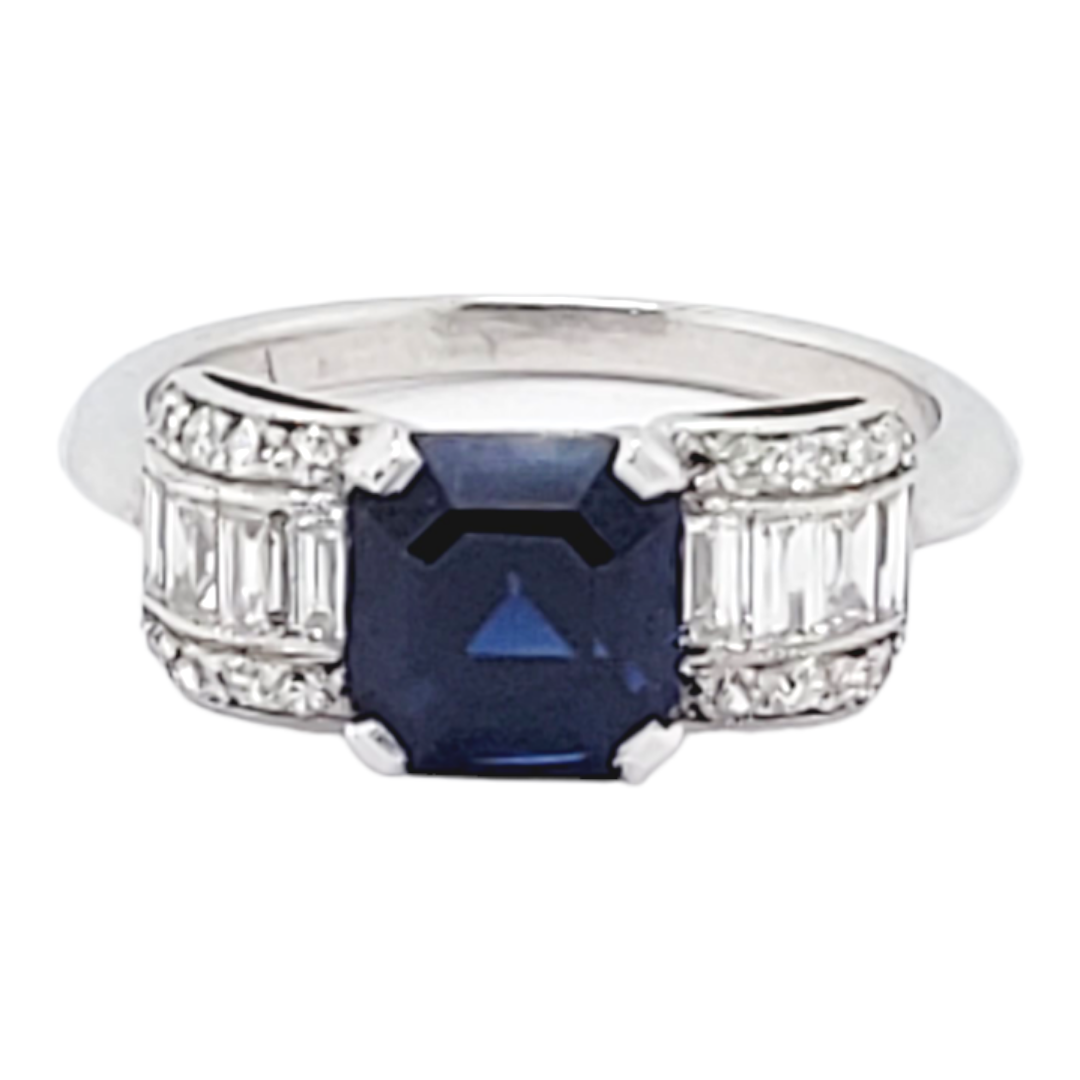 Art deco sapphire and diamond engagement ring
SKU: 6620