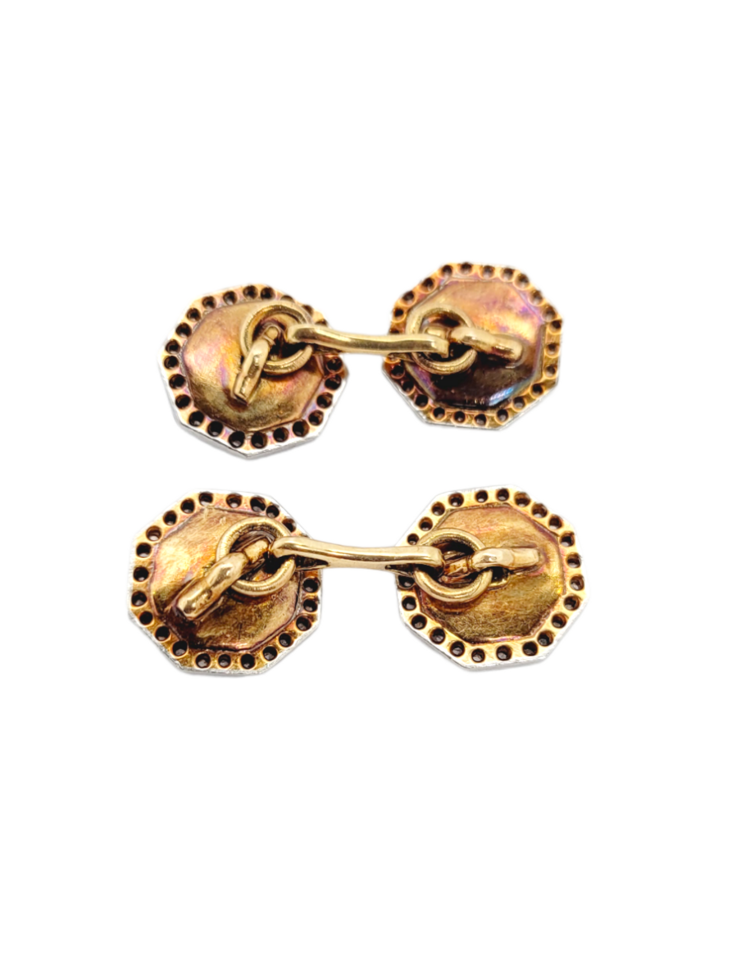 Art deco onyx and diamond hexagonal cufflinks
SKU: 6566