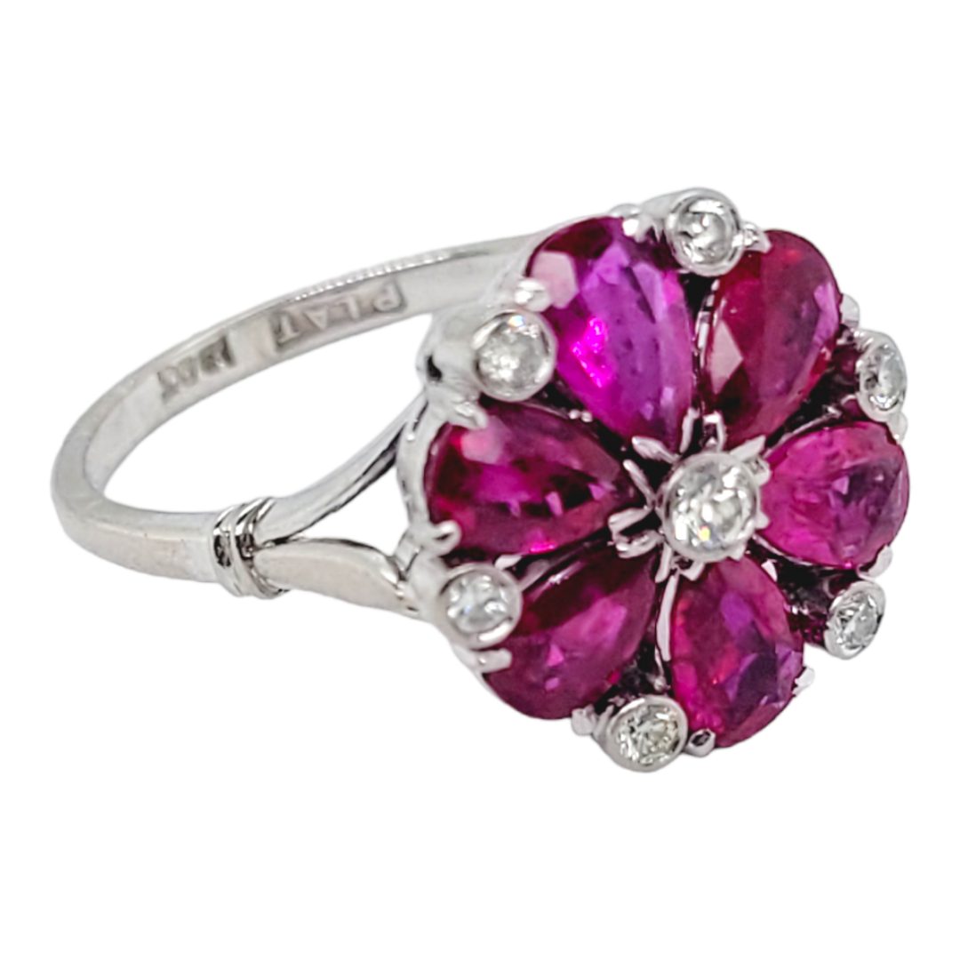 Ruby and diamond cluster ring
SKU: 6689