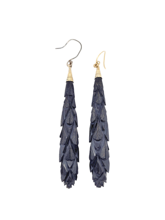 Pair of Victorian carved jet earrings
SKU: 6703
