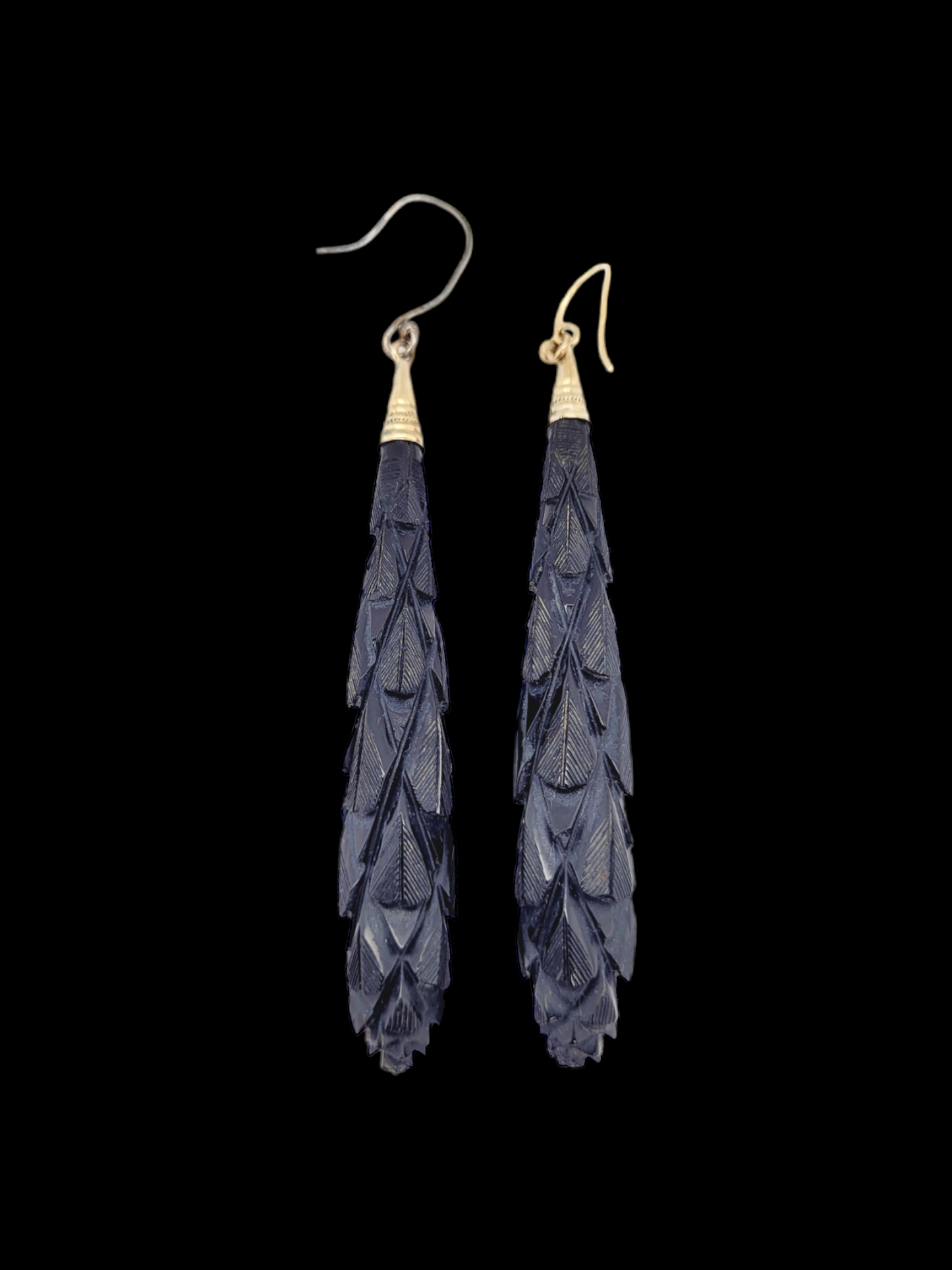 Pair of Victorian carved jet earrings
SKU: 6703