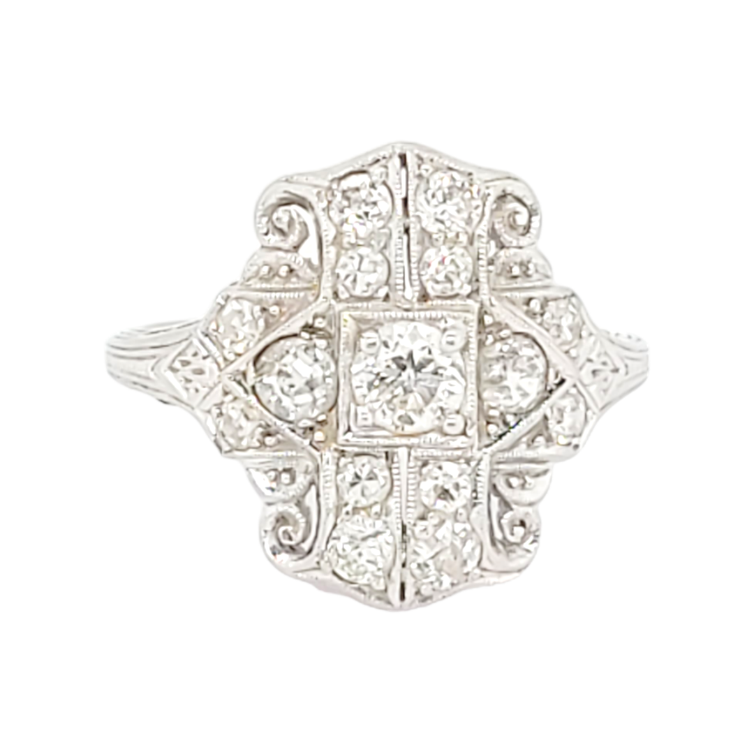 Pretty art deco diamond panel ring
SKU: 6774