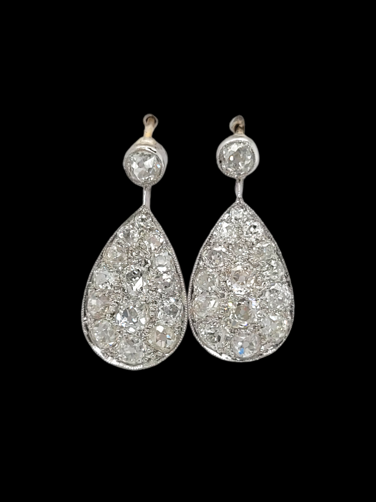 Antique diamond cluster drop earrings
SKU: 6786