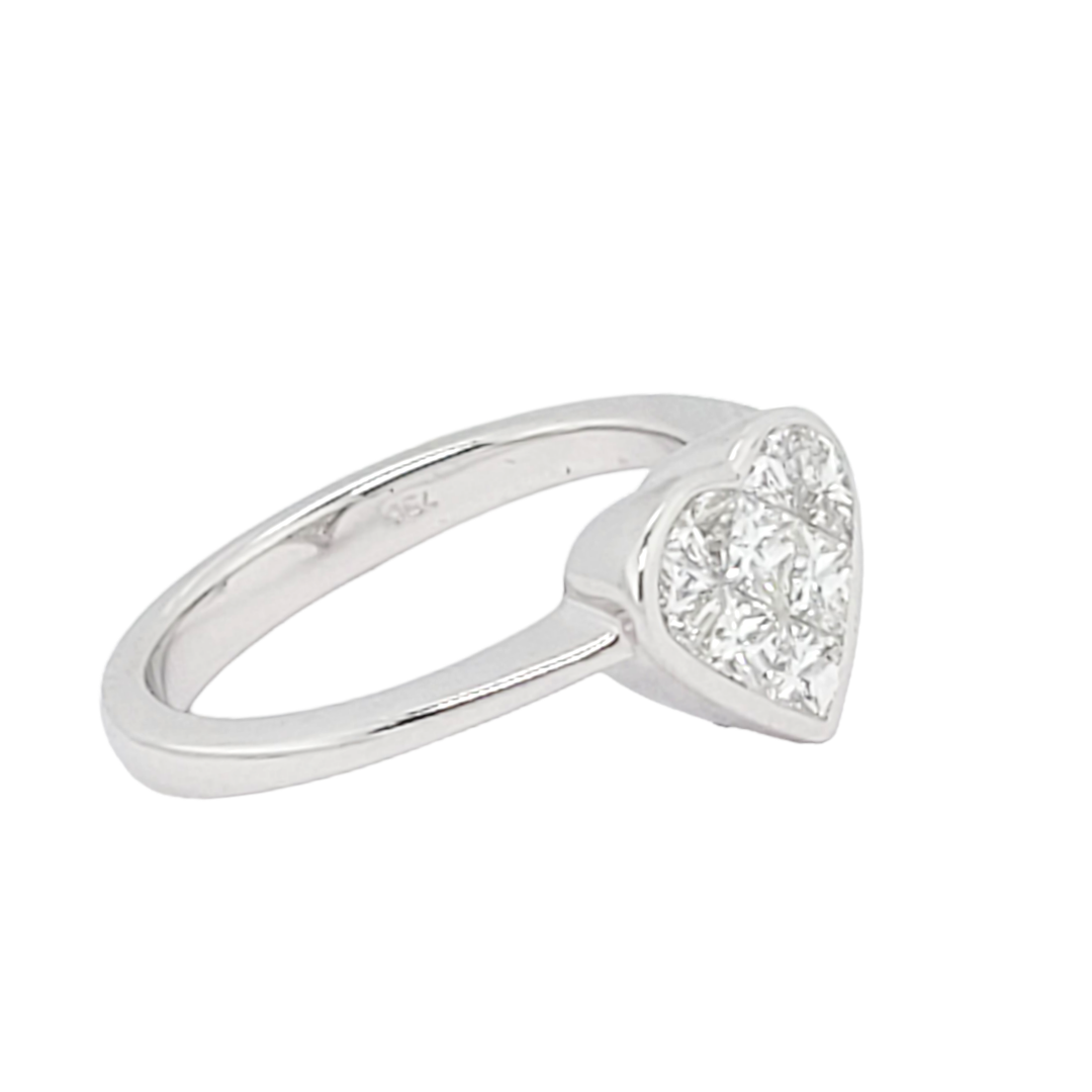 Princess cut diamond heart engagement ring
SKU: 6831