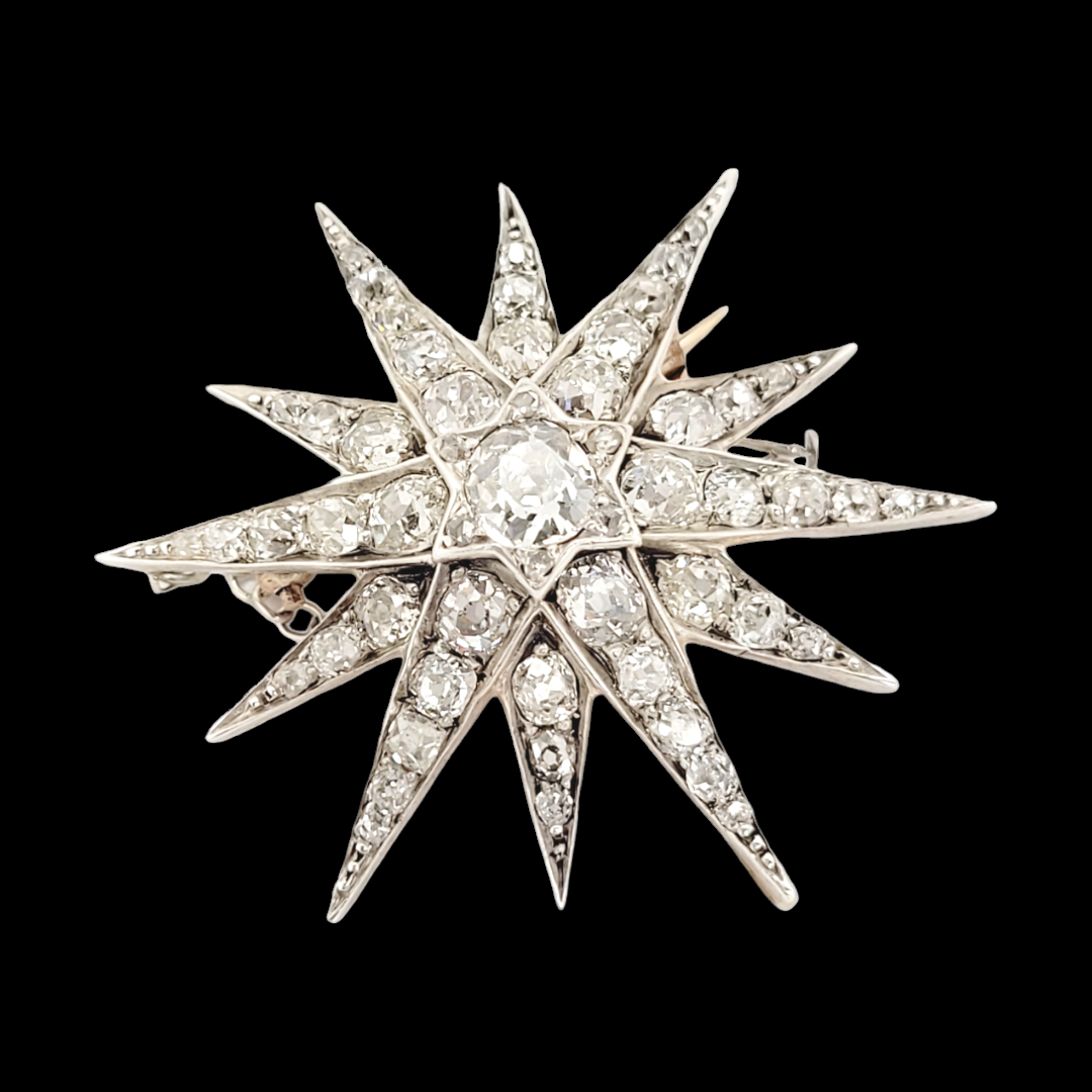 Antique diamond star burst brooch
SKU: 6899