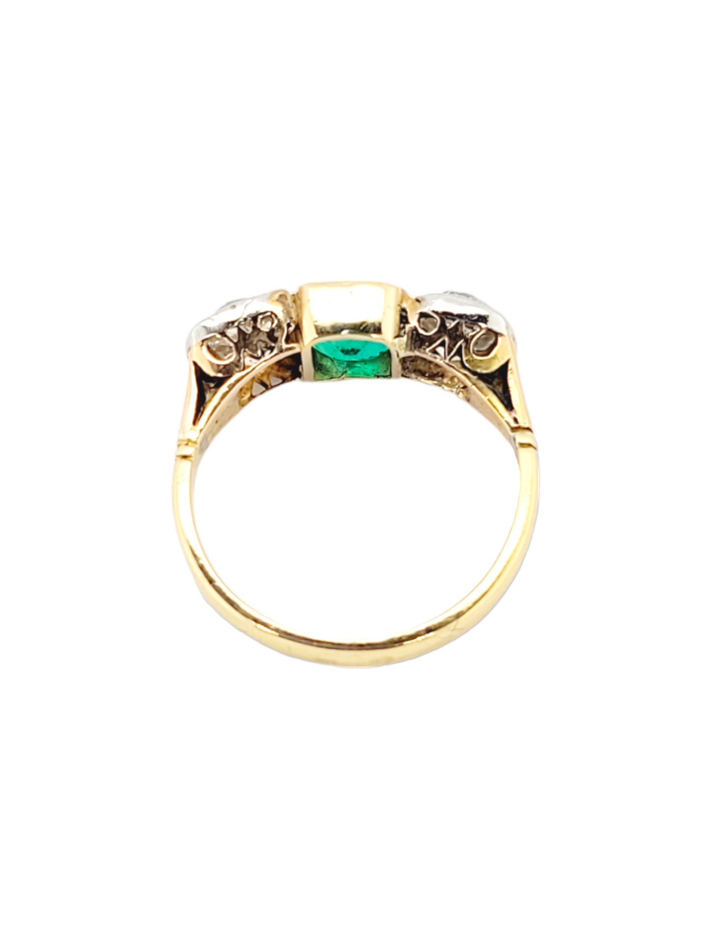 Antique emerald and old cut diamond engagement ring
SKU: 6912