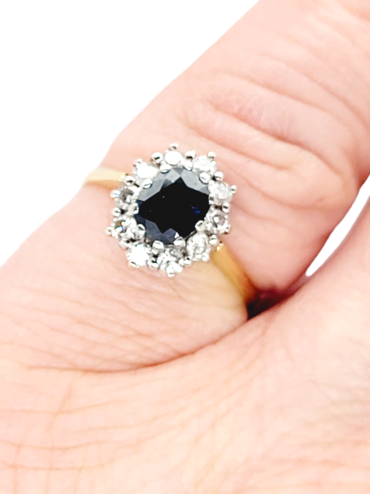 Sapphire and diamond cluster engagement ring
SKU: 6917