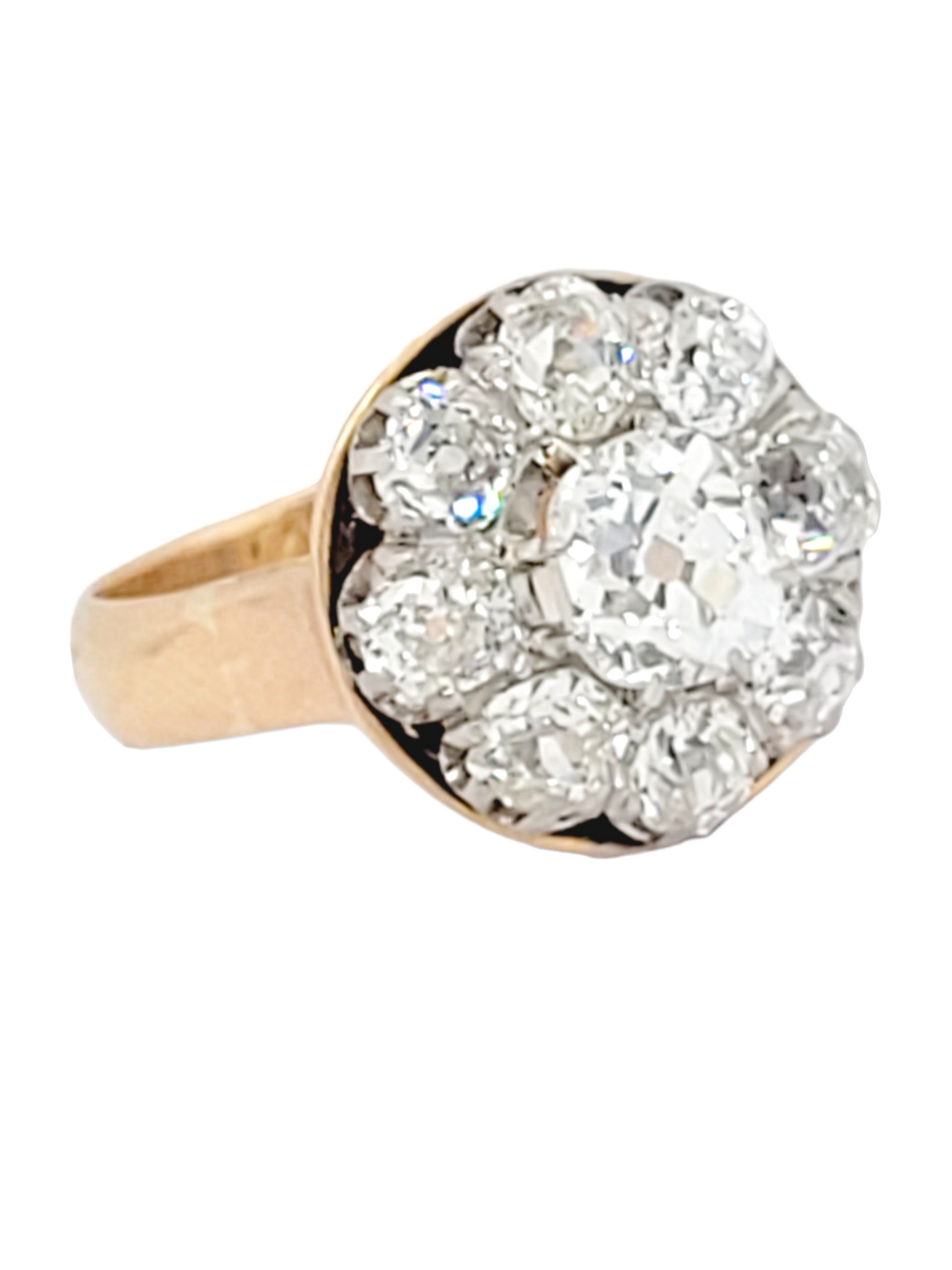 Fantastic old mine cut diamond cluster ring
SKU: 6920