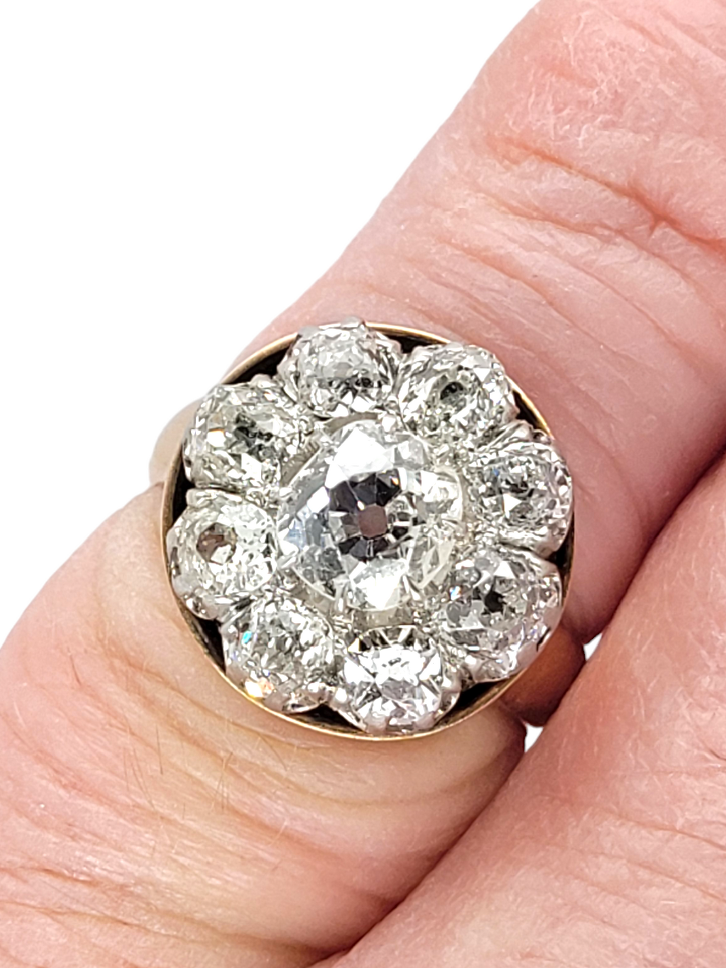 Fantastic old mine cut diamond cluster ring
SKU: 6920