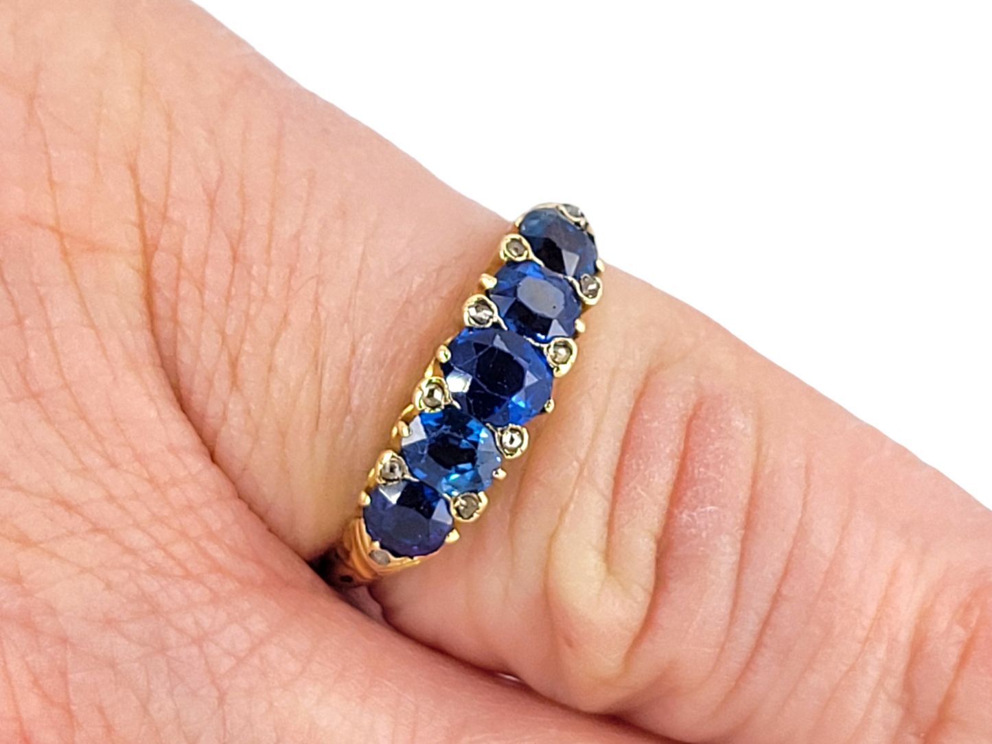 Antique sapphire 5 stone ring
SKU: 6936