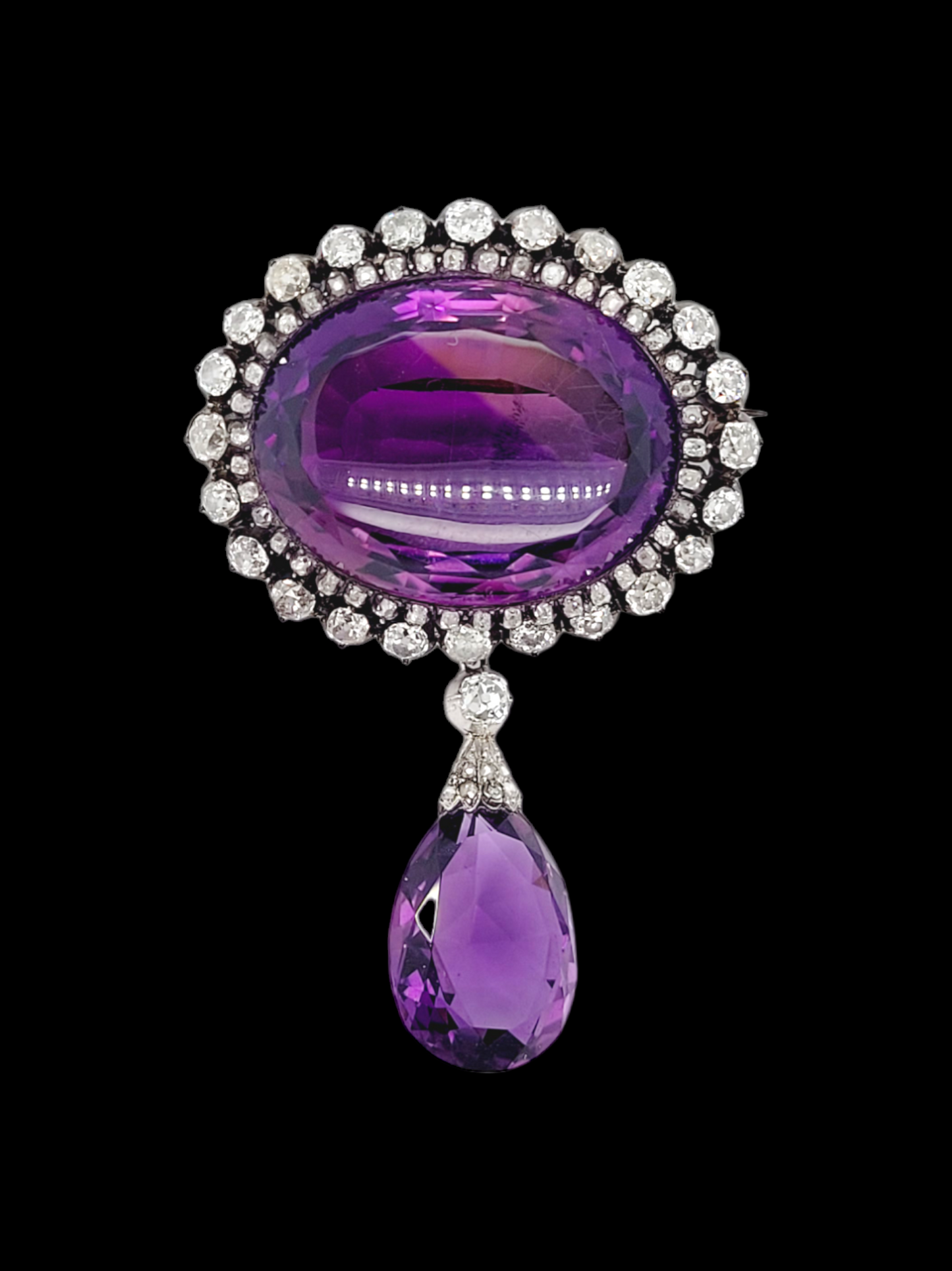 Antique amethyst and diamond brooch
SKU: 6955