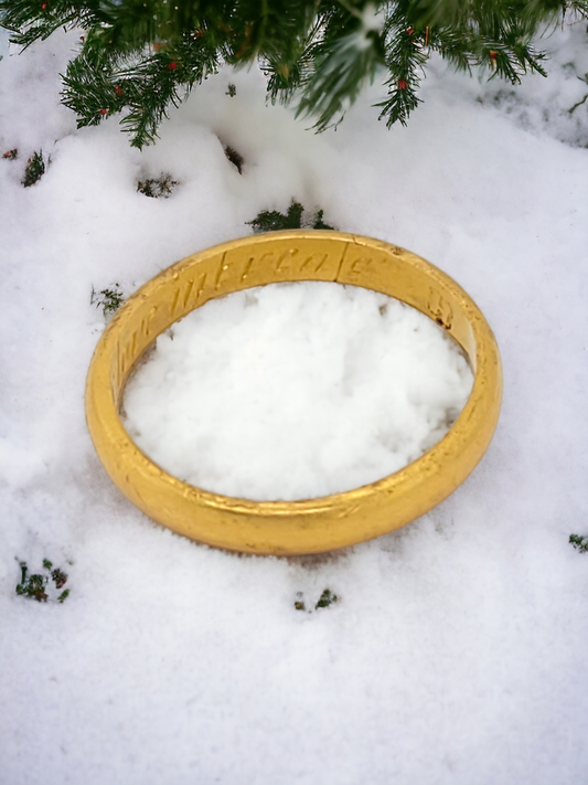 Early Georgian buttery gold posie ring
SKU: 7000