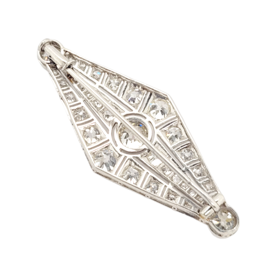 Art deco diamond lozenge shaped brooch
SKU: 7011